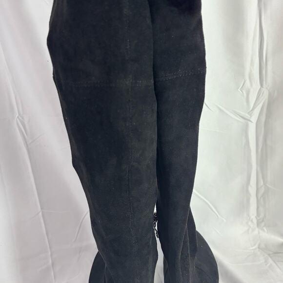 Catherine Malandrino Morcha Over The Knee Boots Womens Size 10 Black Faux Suede - Picture 7 of 9